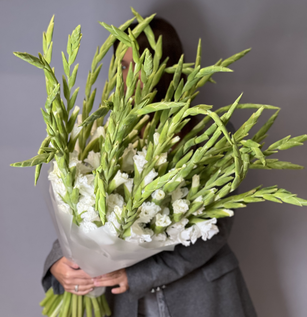 Гладиолусы Белые