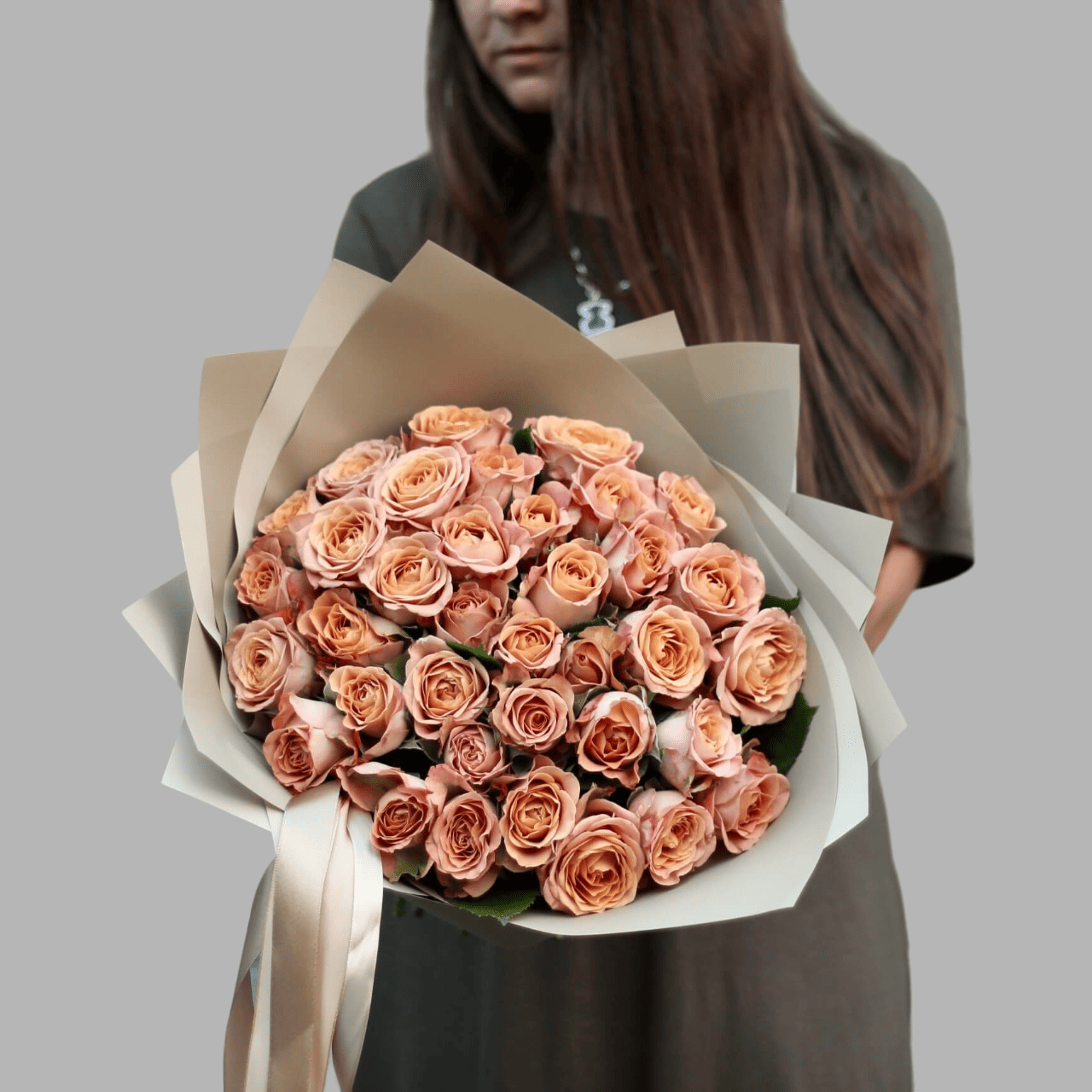 Розы капучино