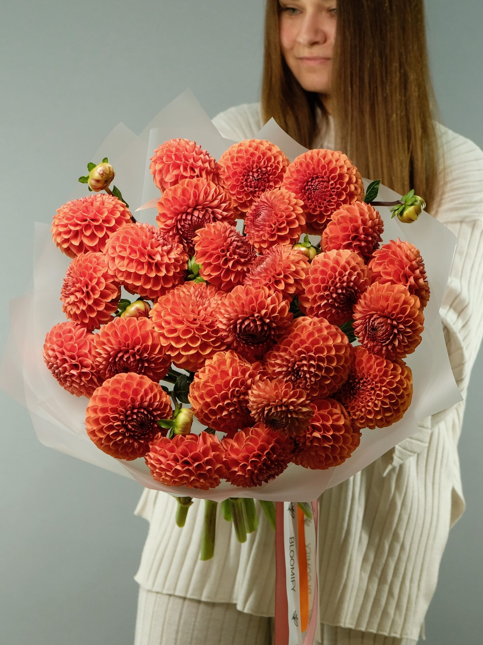 Георгины Оранжевые