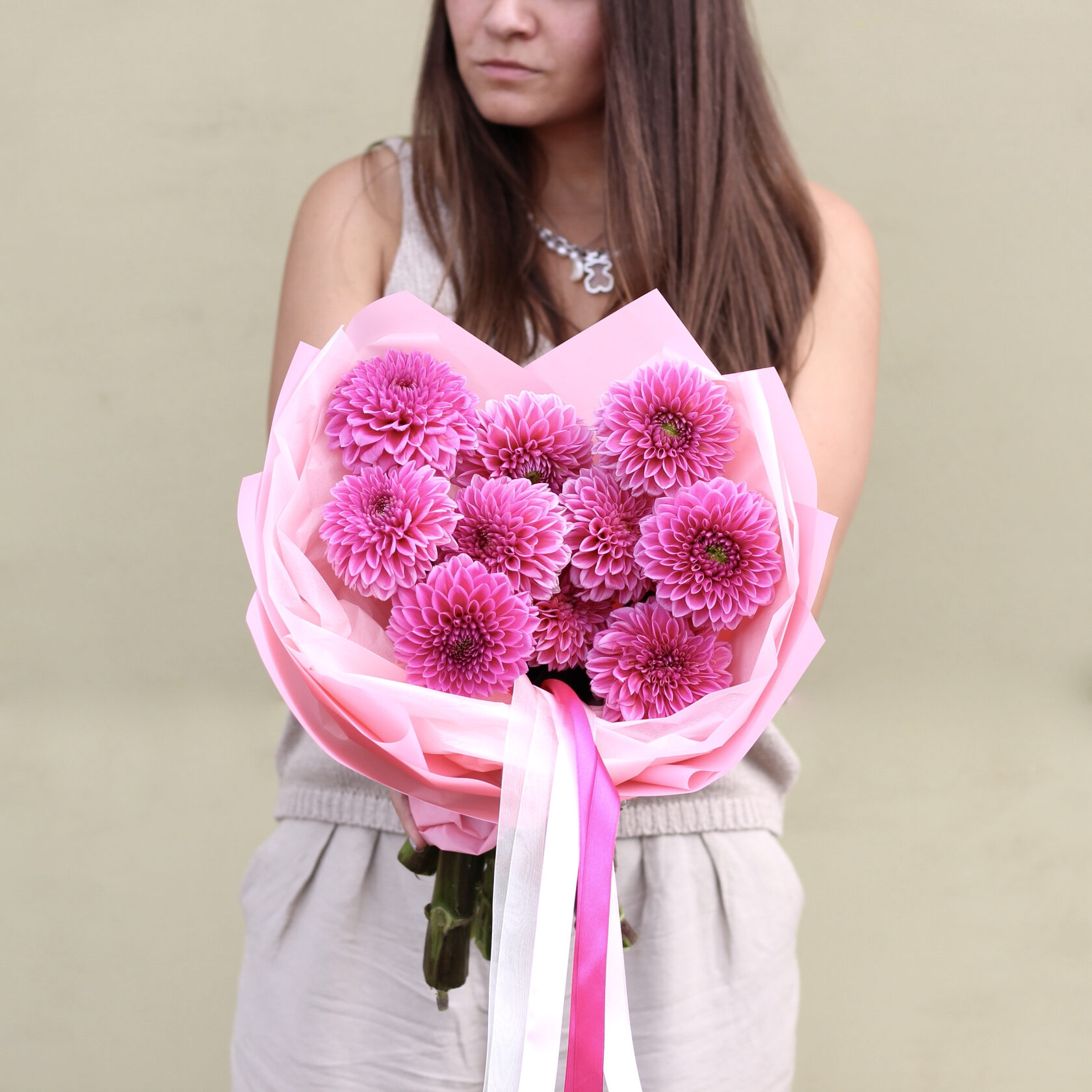 Георгины Малиновые