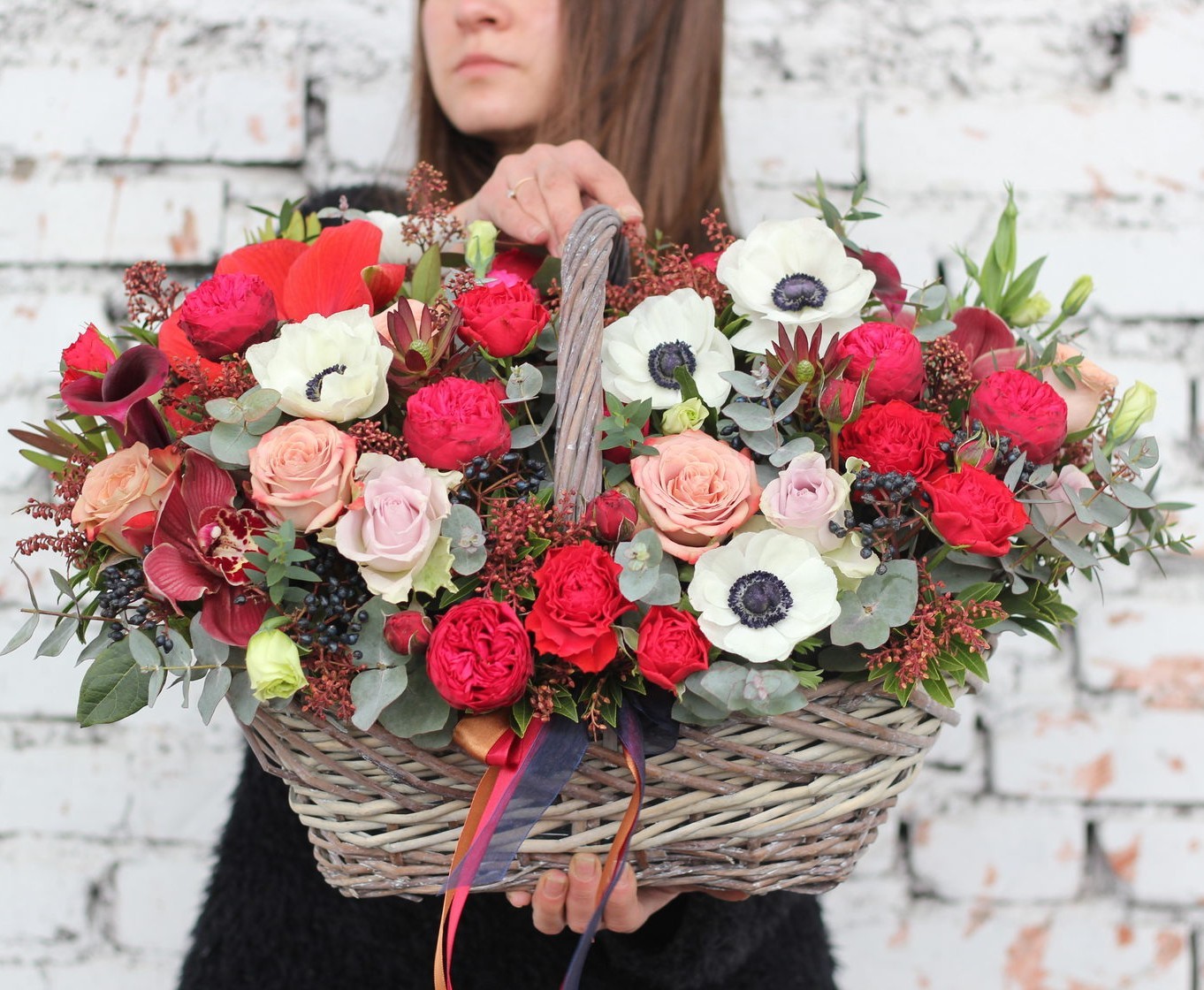 Цветочная корзина №1