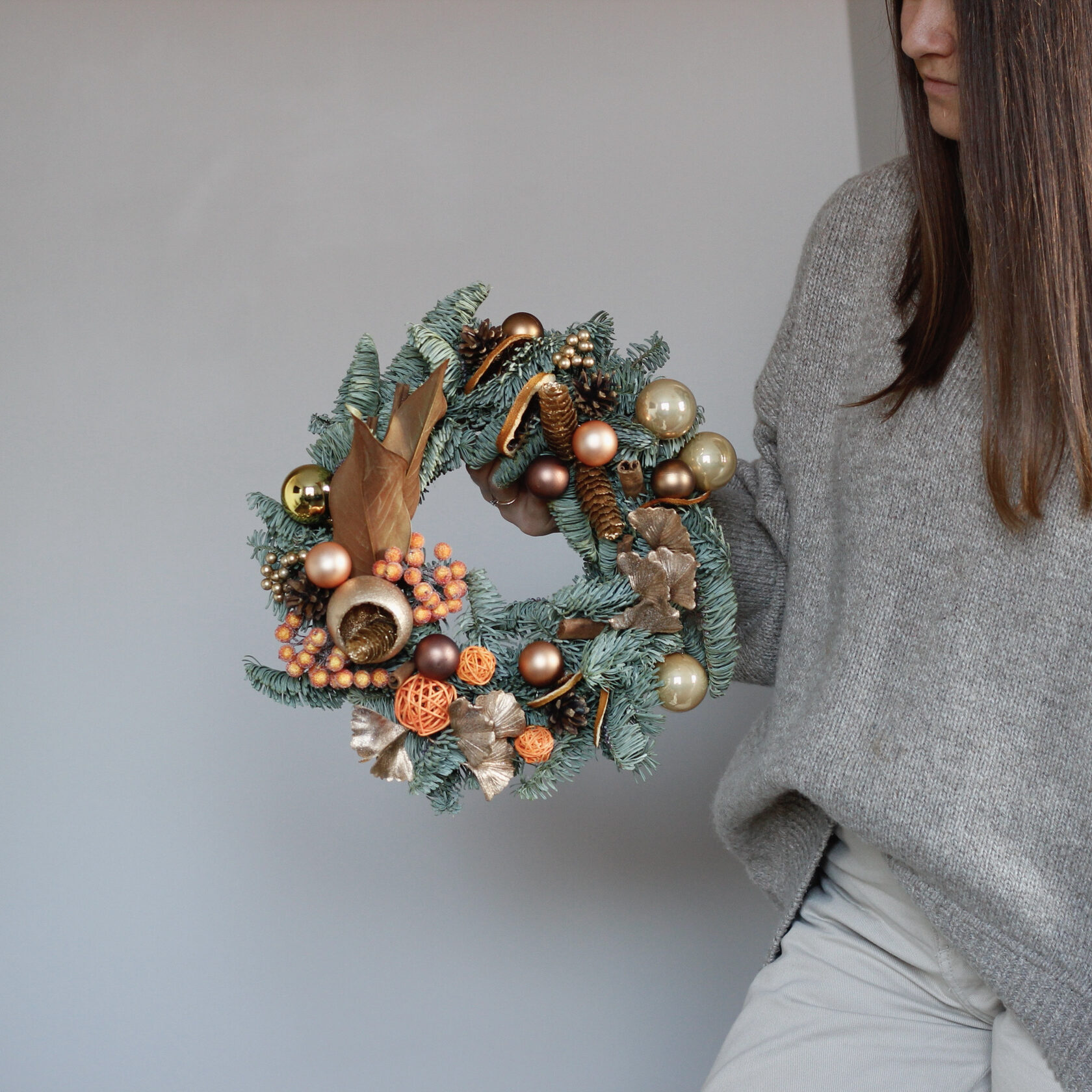 Новогодний венок Апельсин в Шоколаде