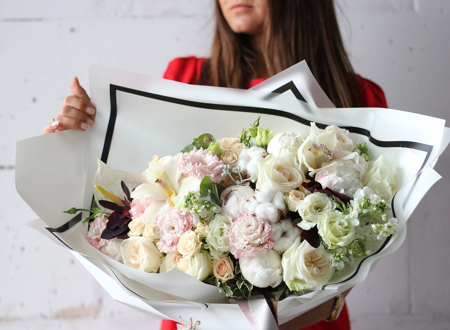 Монохромный букет в белой гамме