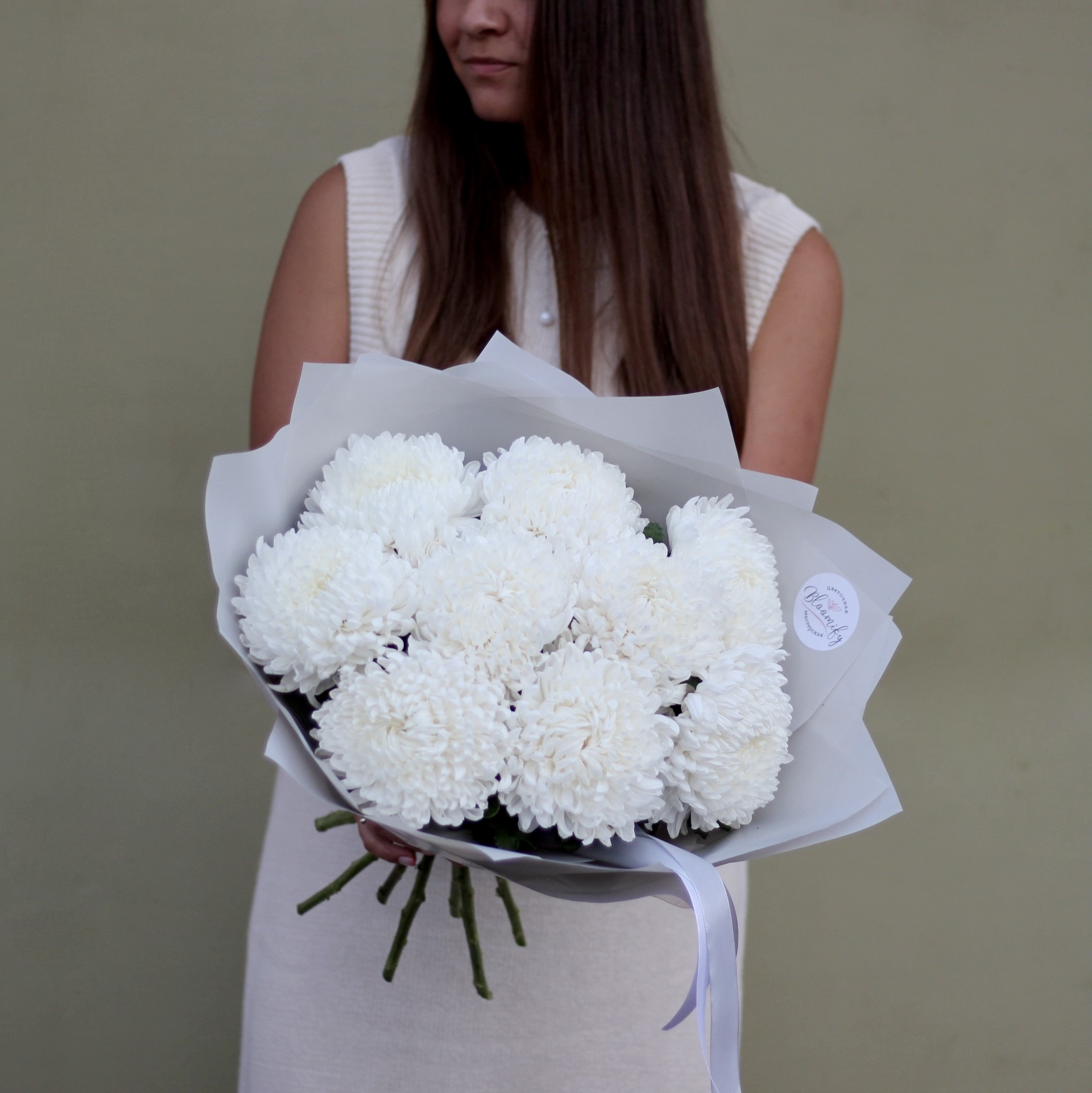 Белые сортовые хризантемы